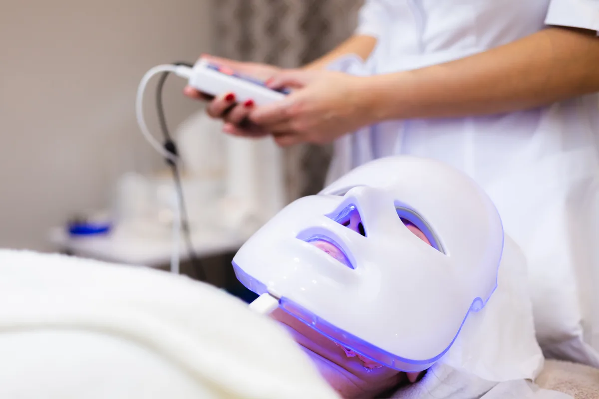 LED light therapy treatment at Kenzi MedSpa
